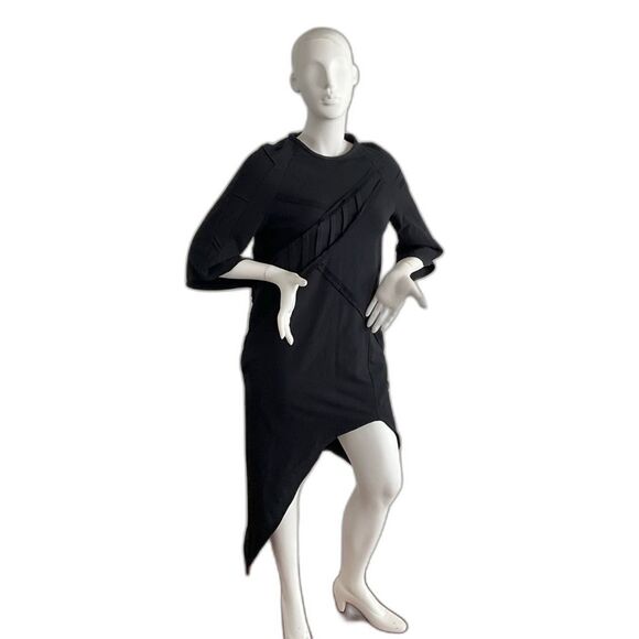 MDNT:45 Black Gothic Asymmetrical Dress XL Cyberpunk - Picture 6 of 6
